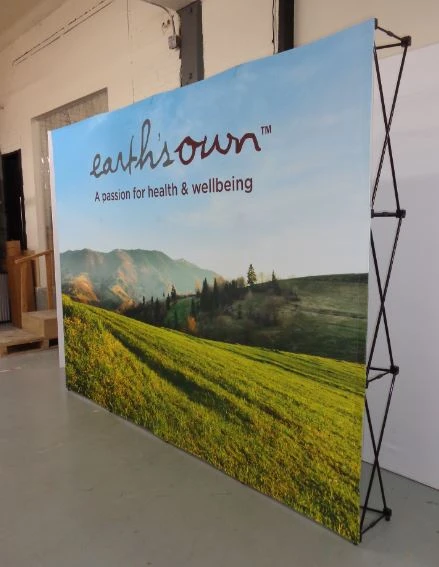 Grey Back Pop Up Display Textile